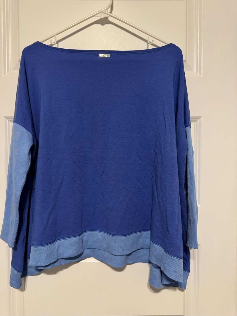 Lilly Pulitzer Shiloh Top Shirt Poncho Sweatshirt Two-Tone Blue Size S/M